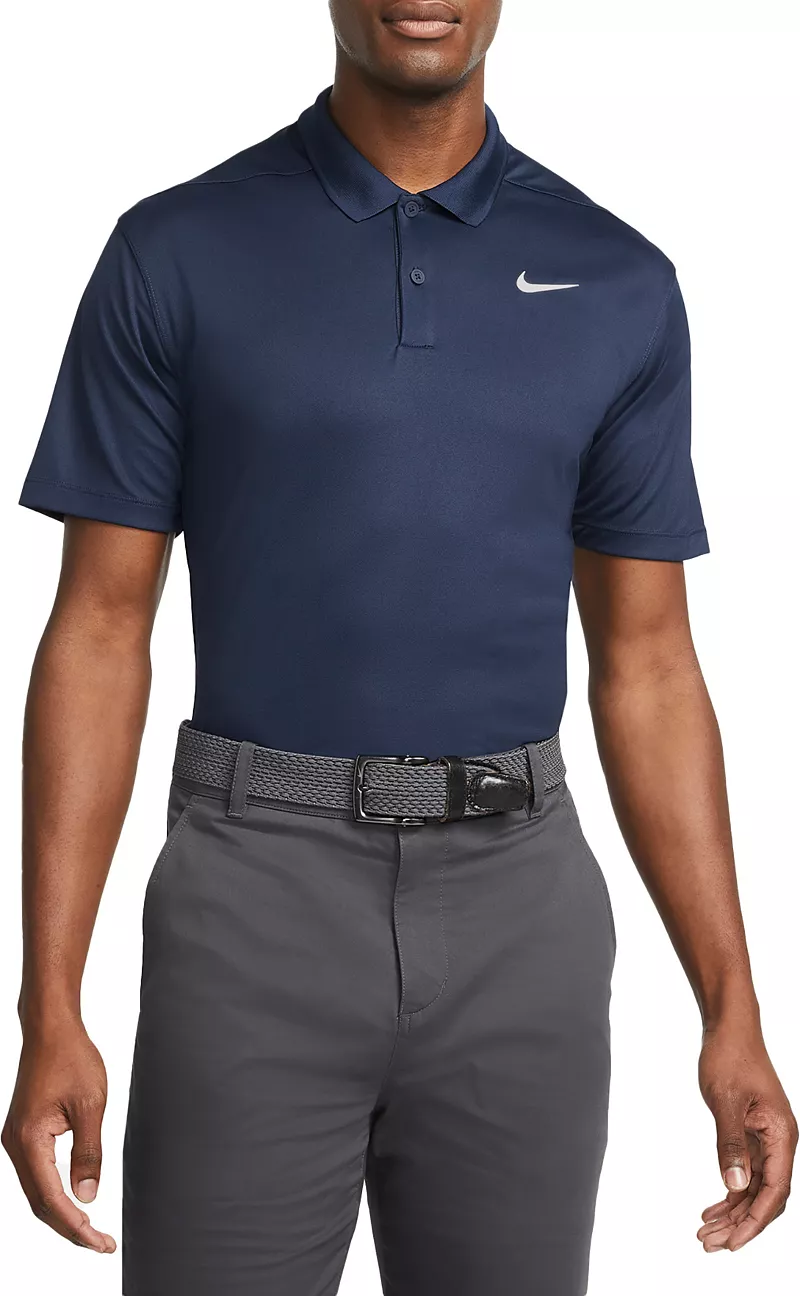 

Мужская однотонная рубашка для гольфа Nike Dri-FIT Victory, цвет Obsidian