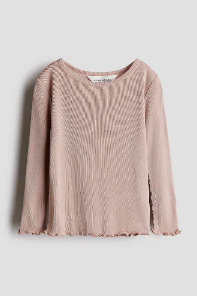 

Рубашка из шелкового трикотажа H&M, розовый