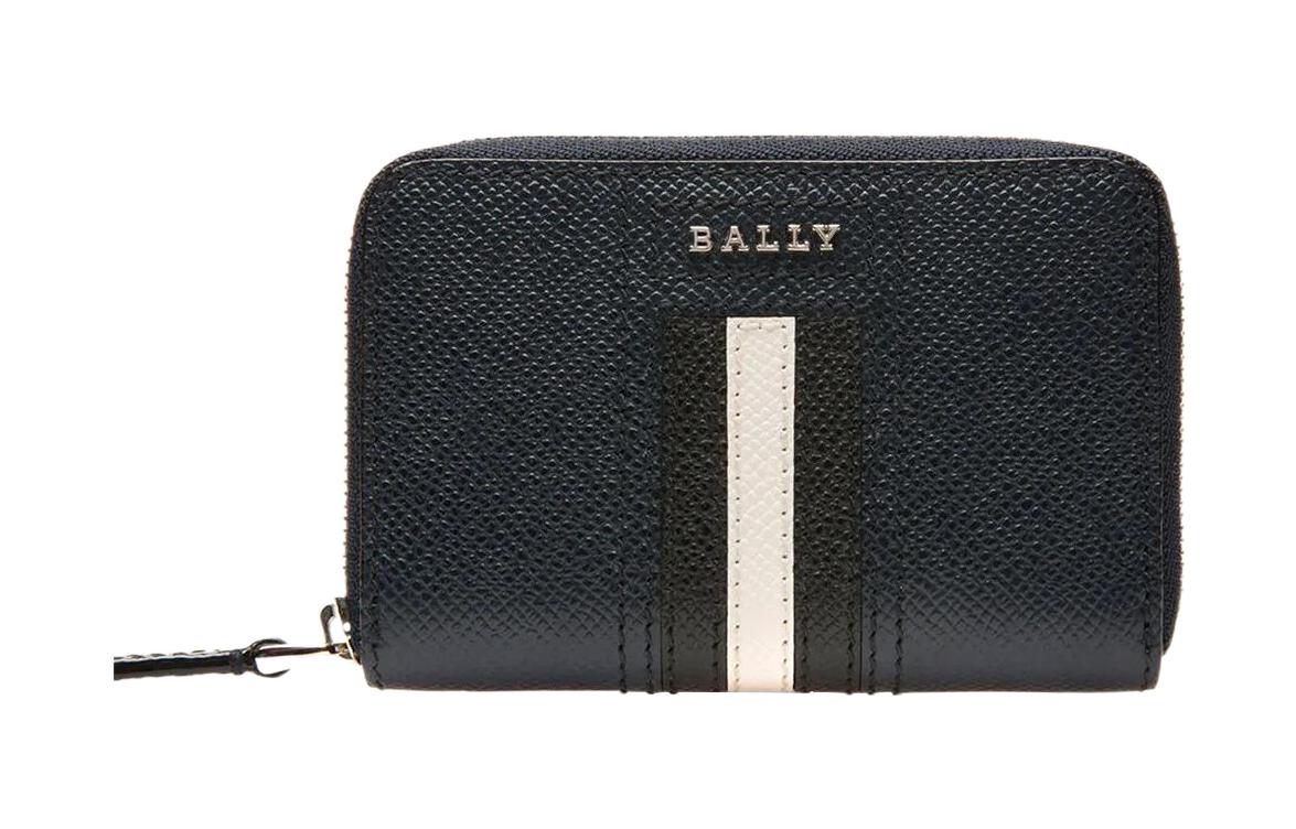 

Тиснёный кожаный кошелёк для монет мужской морской синий BALLY