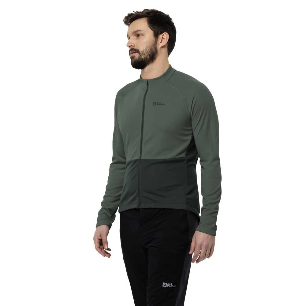 

Футболка Jack Wolfskin Morobbia FZ long sleeve, зеленый