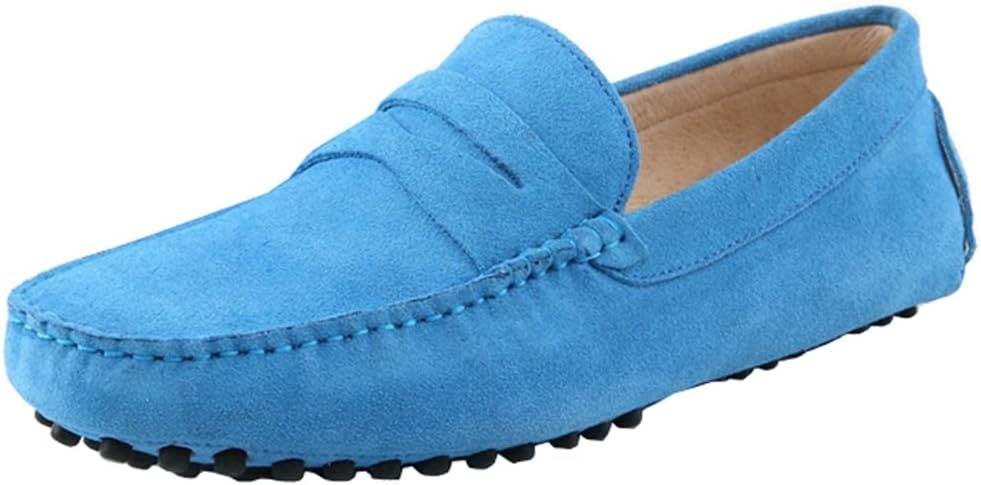 

Мужские мокасины TDA с разноцветной полоской из горячей замши