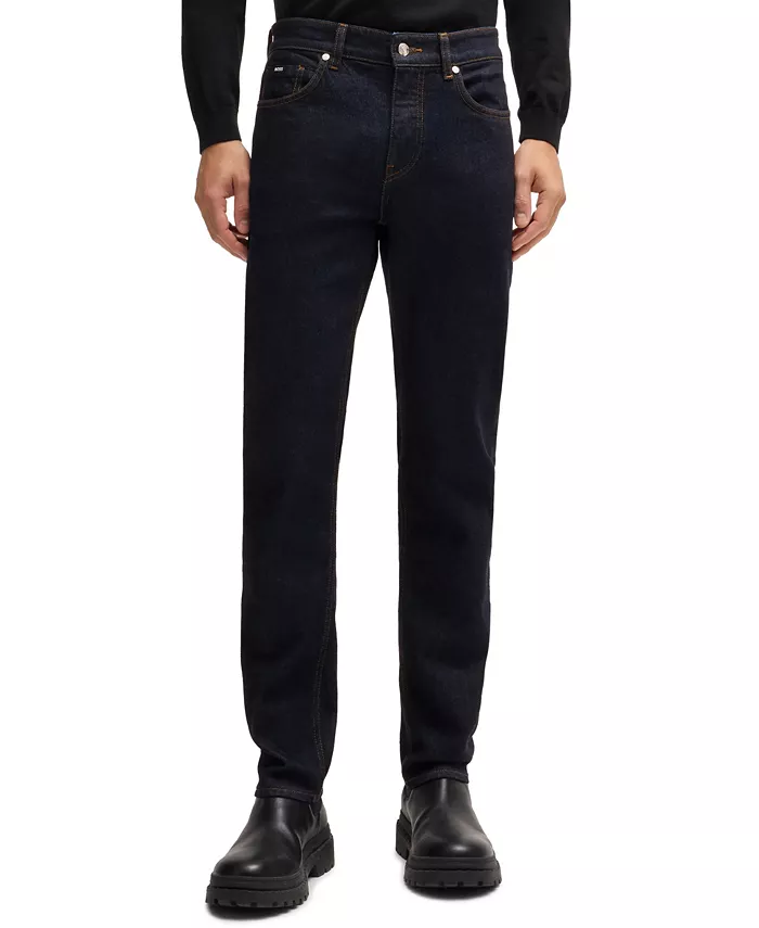 

Мужские джинсы Slim-Fit из эластичного денима Hugo Boss, синий