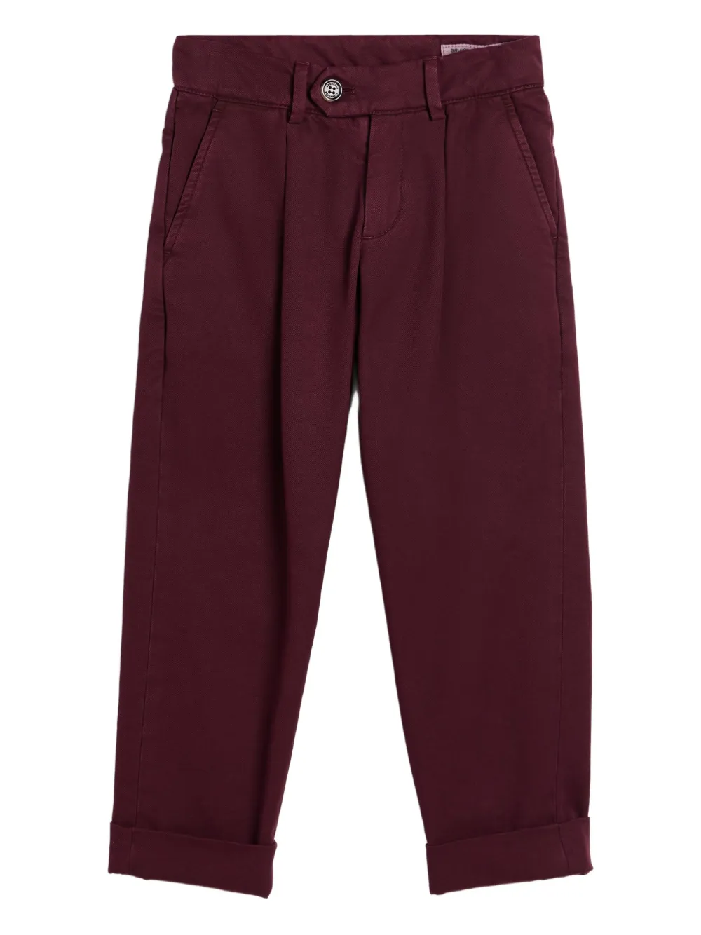 

Габардиновые брюки Brunello Cucinelli Kids, красный