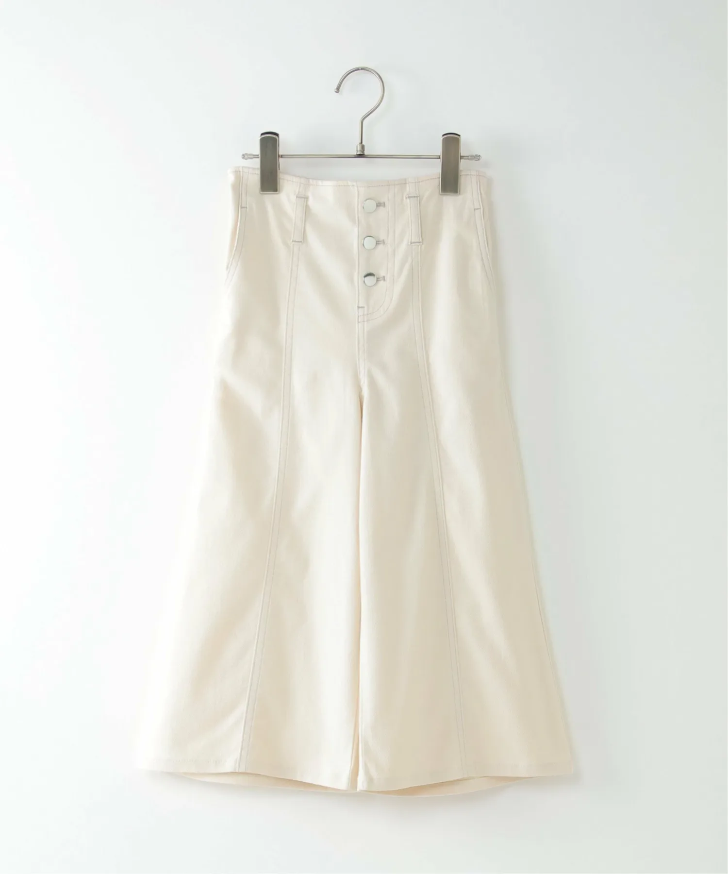 Широкие брюки из эластичной ткани (120-160 см) Ikka, off white