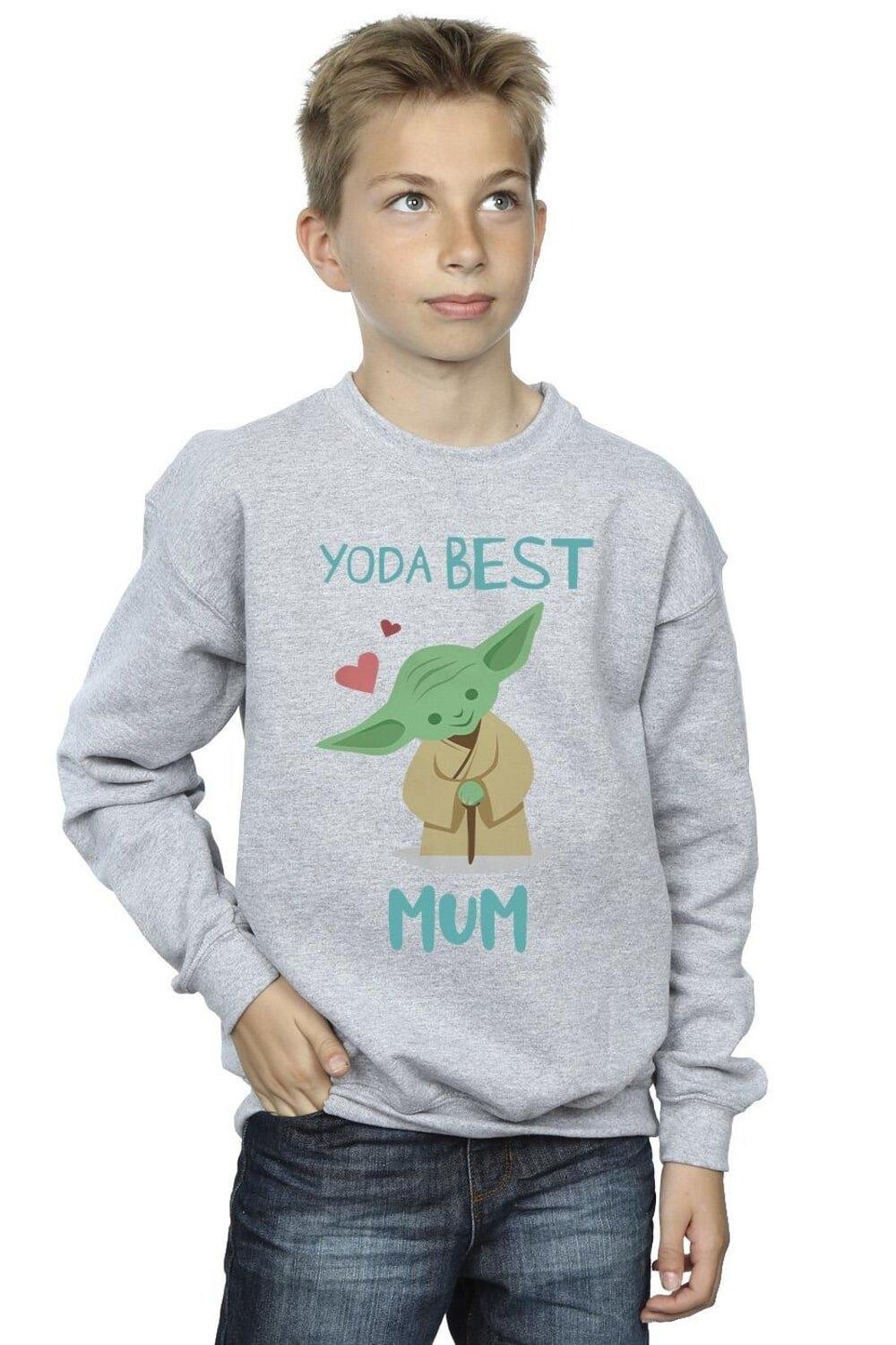 

Толстовка Yoda Best Mom Star Wars, серый