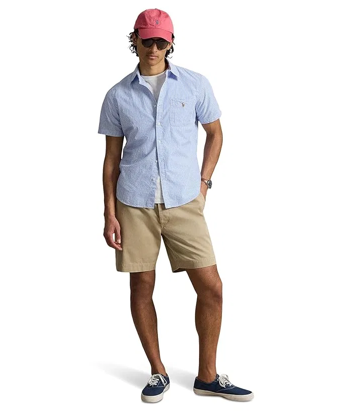 Рубашка из сирсакера Prepster Classic Fit Polo Ralph Lauren, Blue/White — фото 2