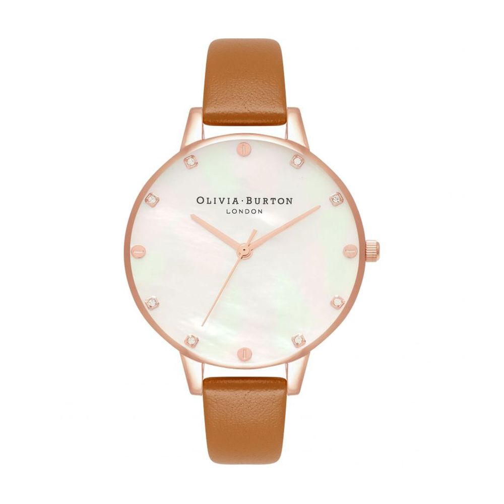 

Часы из коричневой синтетической кожи Olivia Burton
