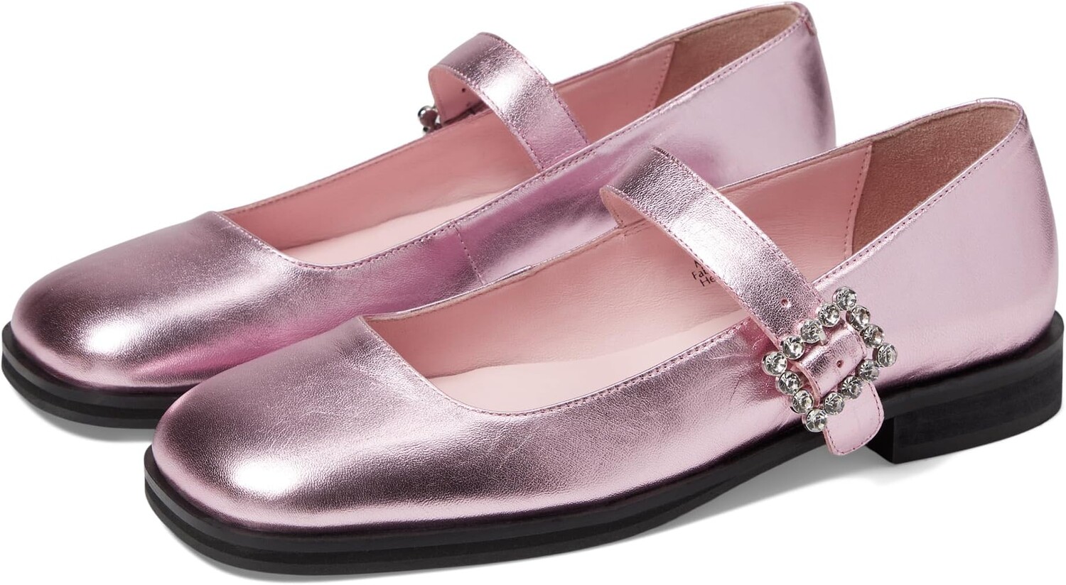 

Балетки Rumor Diamante Mary Jane Free People, цвет Frost Pink Metallic