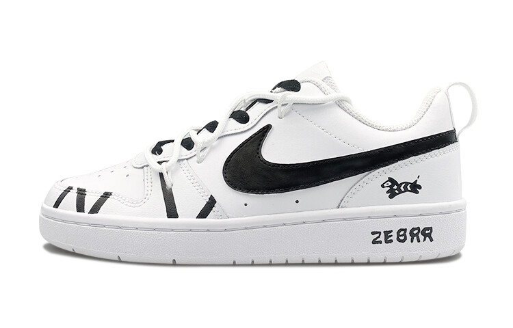 

Кроссовки Nike Court Borough Skateboard Shoes Women's Low-Top White Black, Белый, Кроссовки Nike Court Borough Skateboard Shoes Women's Low-Top White Black