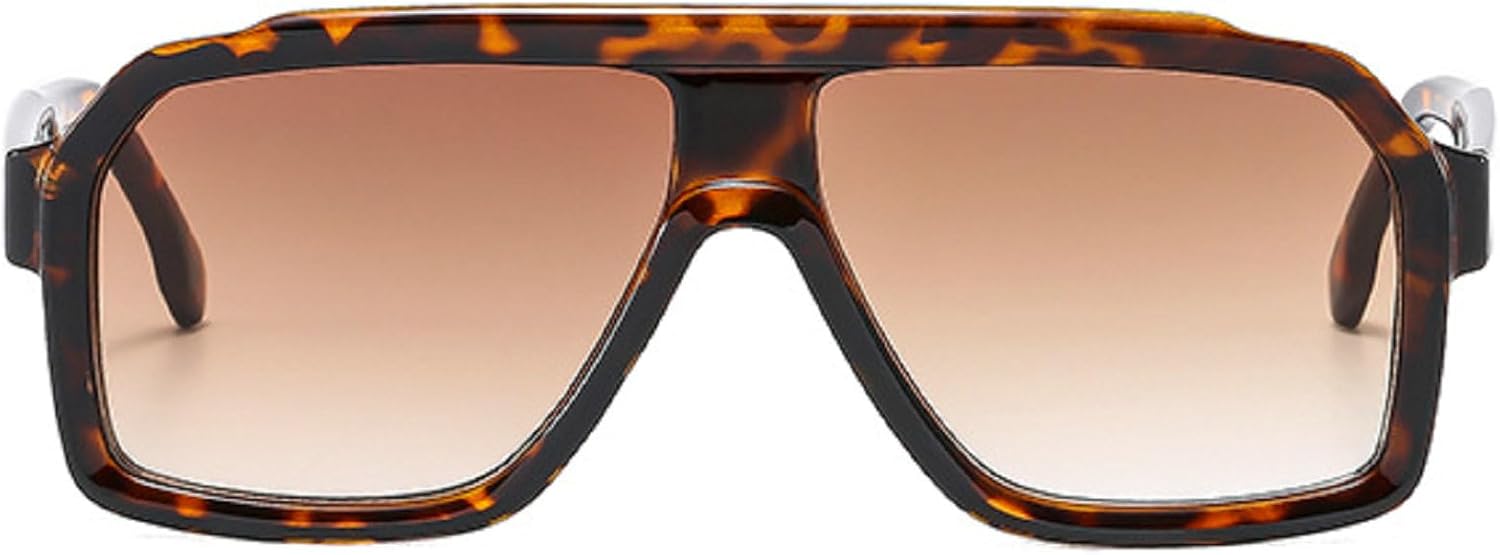 

Модные большие квадратные солнцезащитные очки для женщин и мужчин в стиле ретро с массивной оправой, очки-пилот, солнцезащитные очки в стиле 90-х с защитой от УФ-излучения mincl, Brown