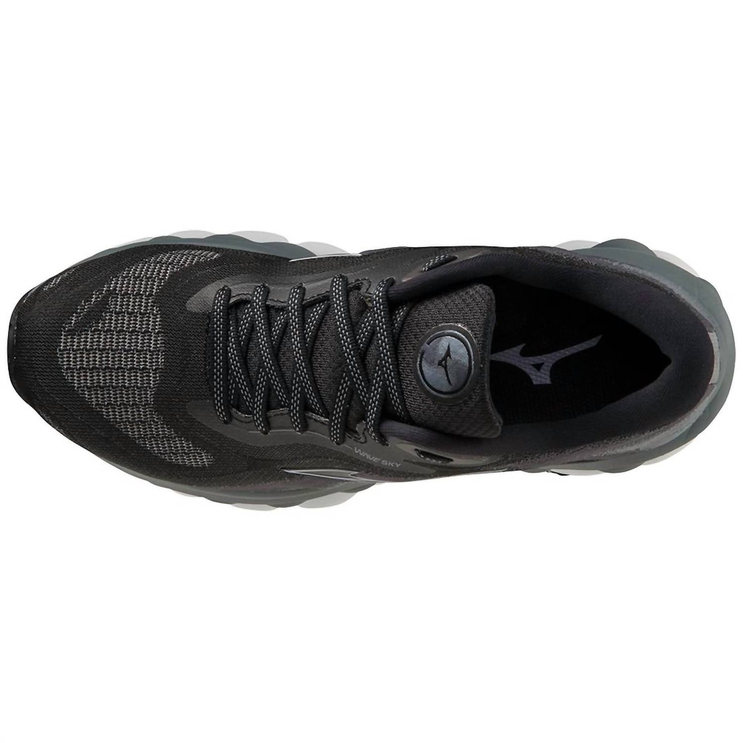 Женские кроссовки Wave Sky 7 в черно-серебристом цвете MIZUNO — фото 3