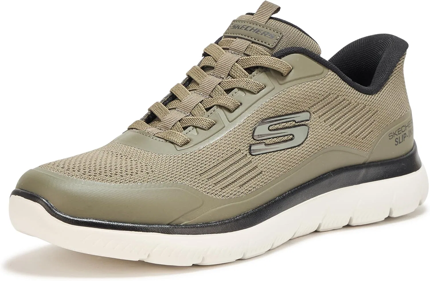 Мужские туфли Skechers Summits Leyter Hands Free Slip-in, Olive Green Black