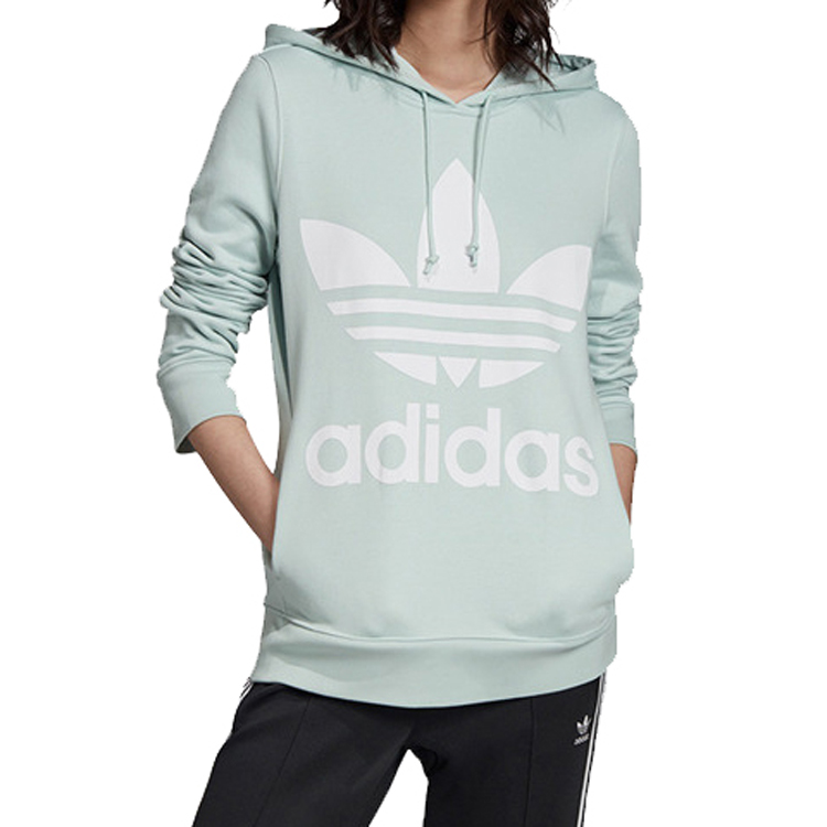 Футболка Trefoil Женская Паровая Зеленая Adidas Originals — фото 4