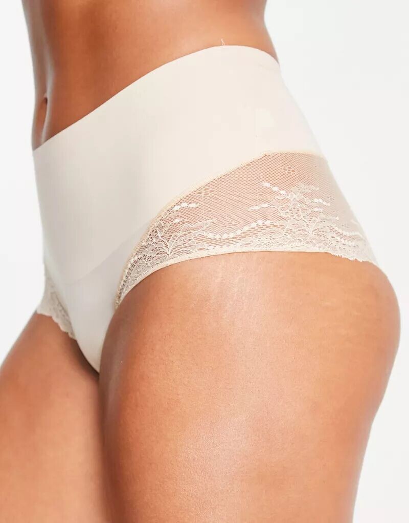 

Бежевые кружевные хипстерские трусы Spanx Undie-tectable