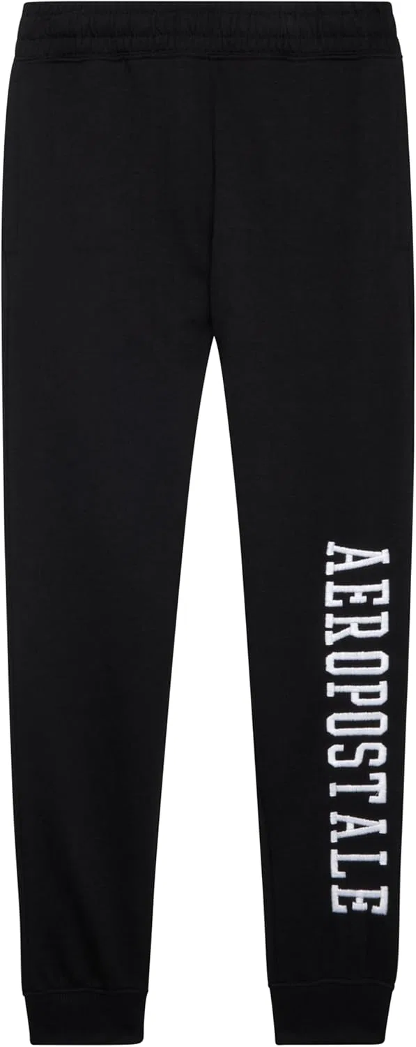 Спортивные штаны AEROPOSTALE Active для мальчиков - очень мягкие флисовые спортивные штаны-джоггеры для мальчиков, детская спортивная одежда с карманами (размеры: 4-16), темно-черный