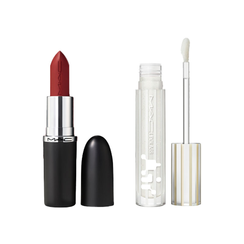 Классическая сатиновая помада Air Lip Gloss набор косметики легко растушевывается тон 5мл+3,5г MAC — фото 2