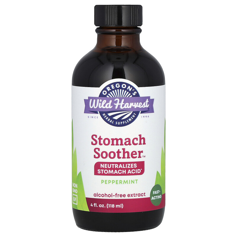 

Oregon's Wild Harvest, Stomach Soother , перечная мята, без спирта, 118 мл (4 жидк. унц.)