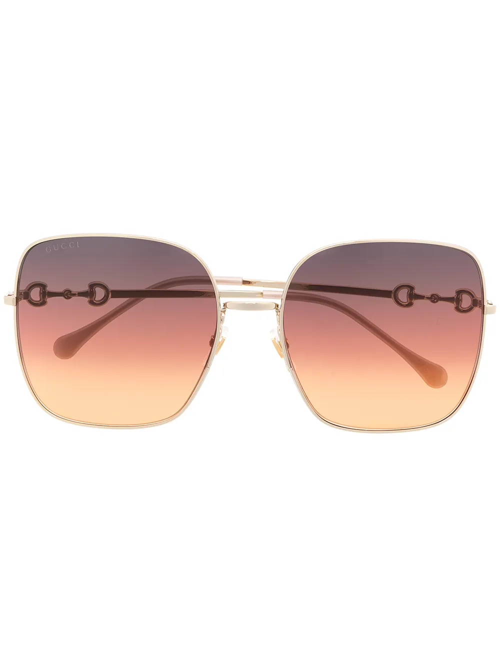 

Солнцезащитные очки в массивной квадратной оправе Gucci Eyewear, золотой