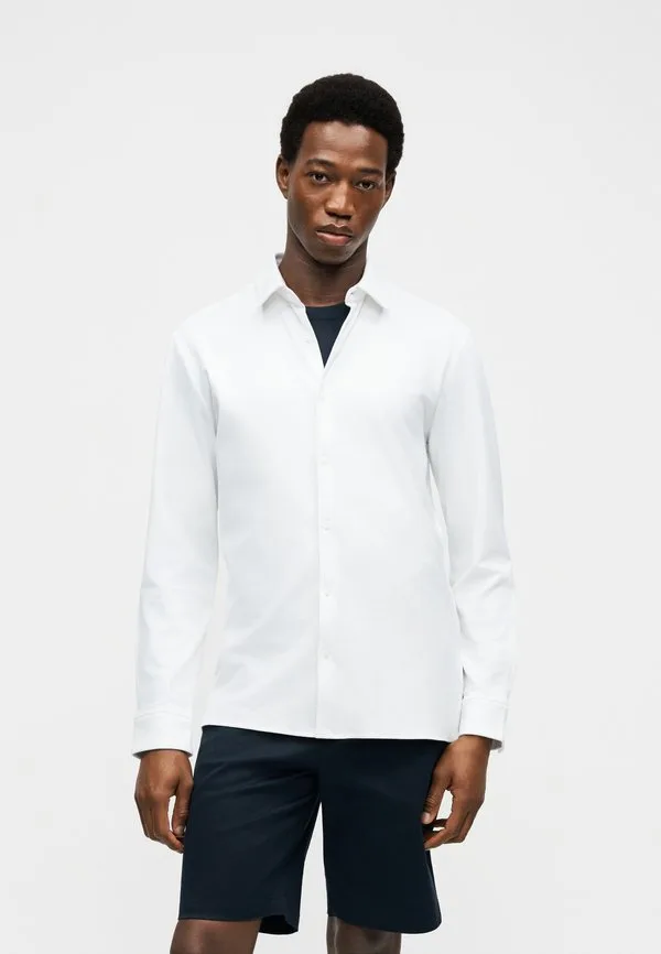 Повседневная облегающая рубашка Calvin Klein, Brilliant White — фото 3