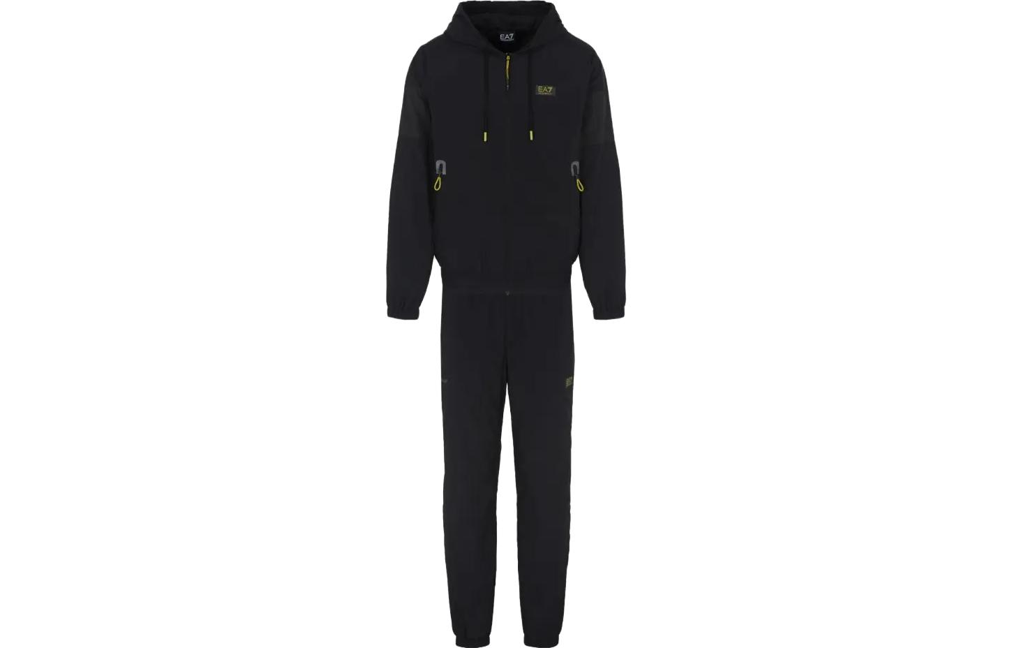 Повседневная спортивная одежда EA7 FW23 мужская EMPORIO ARMANI, черный серовато-бежевый/черный — фото 3