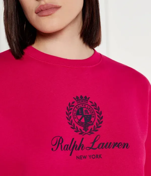 Толстовка regular fit Polo Ralph Lauren, фуксия — фото 4