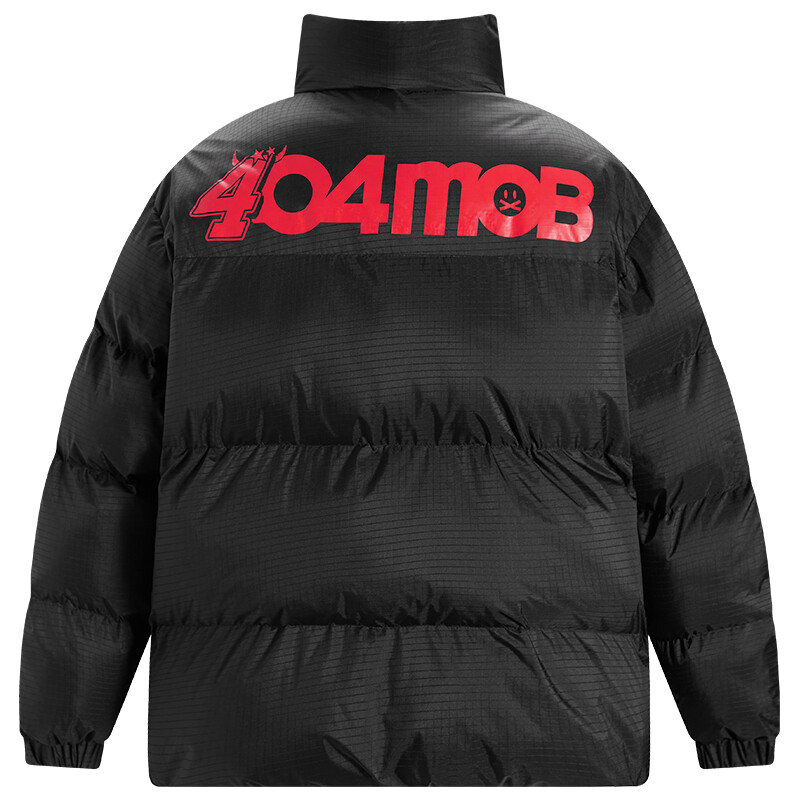 

404MOB GANG Стеганая куртка унисекс, Черный