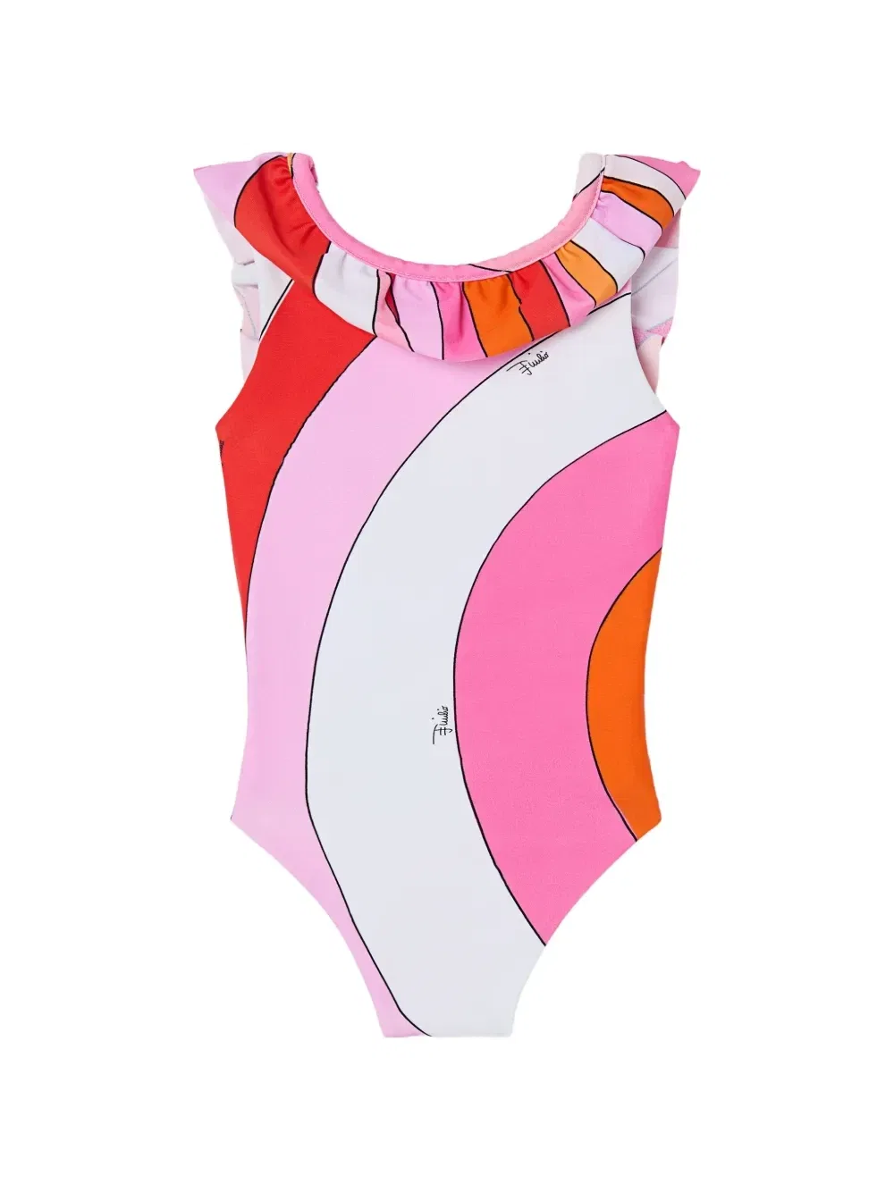 Слитный купальник с принтом Iride Pucci Junior, розовый