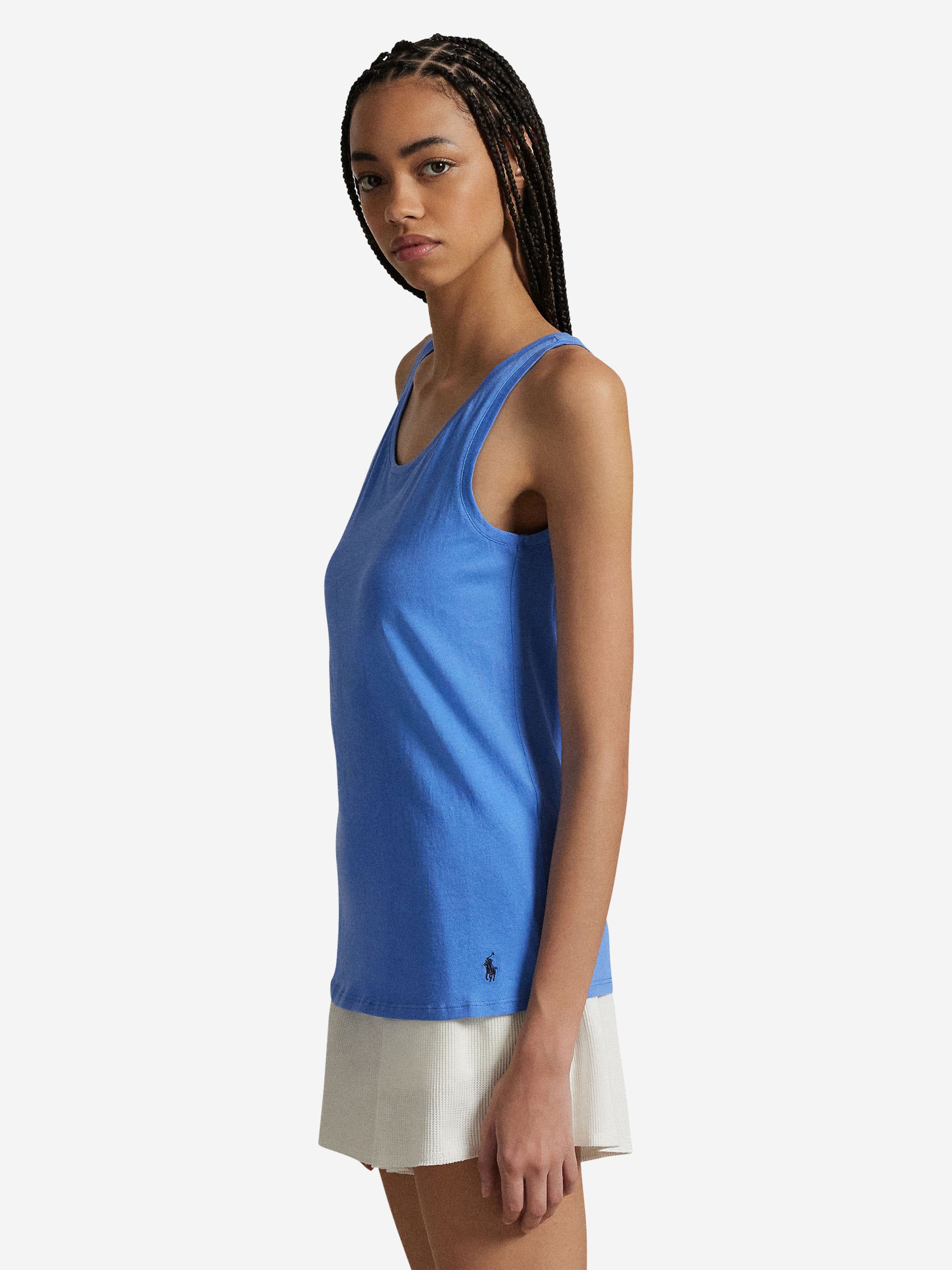 Polo Ralph Lauren Топ 'Whisper Weight Cotton' в синем цвете — фото 3