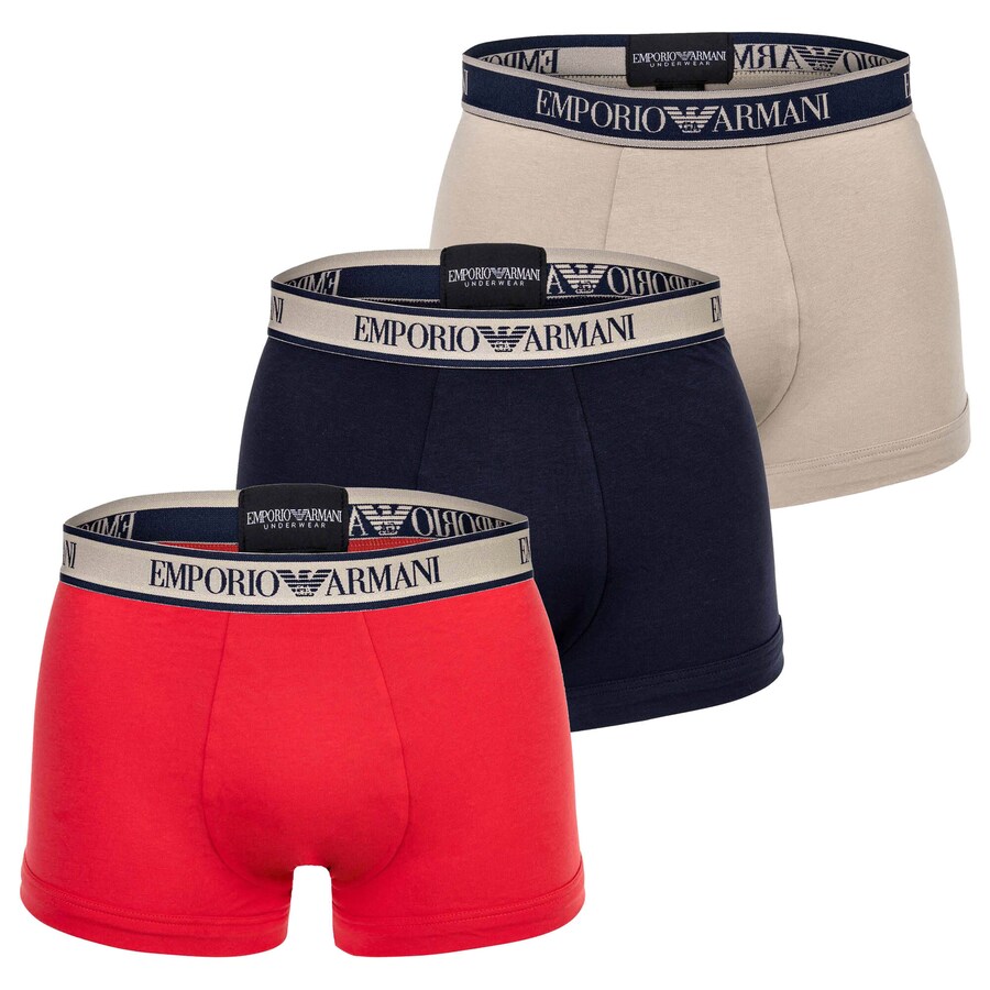 

Трусы Emporio Armani Boxer shorts, цвет beige/marine blue/blood red
