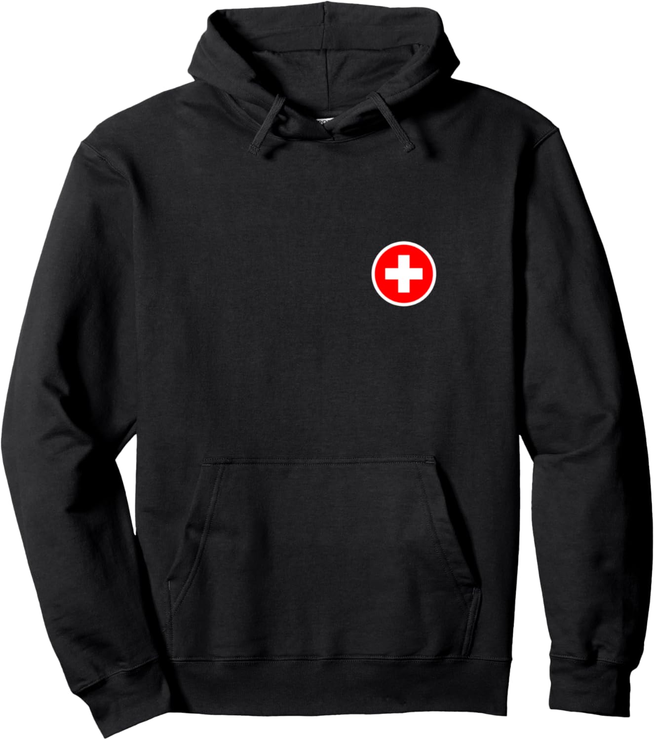 

Толстовка с швейцарским флагом Swiss, черный