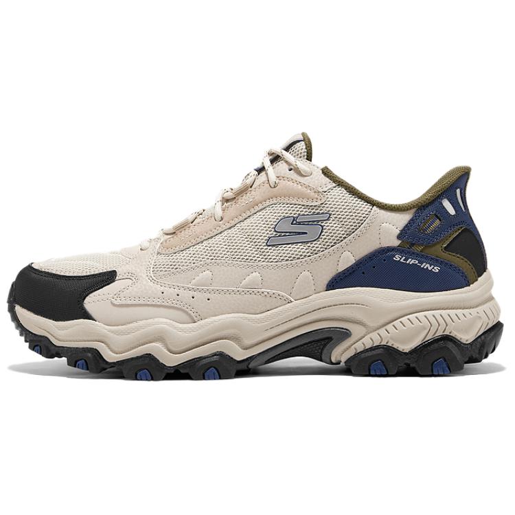 

Skechers Мужские походные кроссовки с амортизацией, износостойкие, дышащие, нескользящие, низкие, серо-коричневые