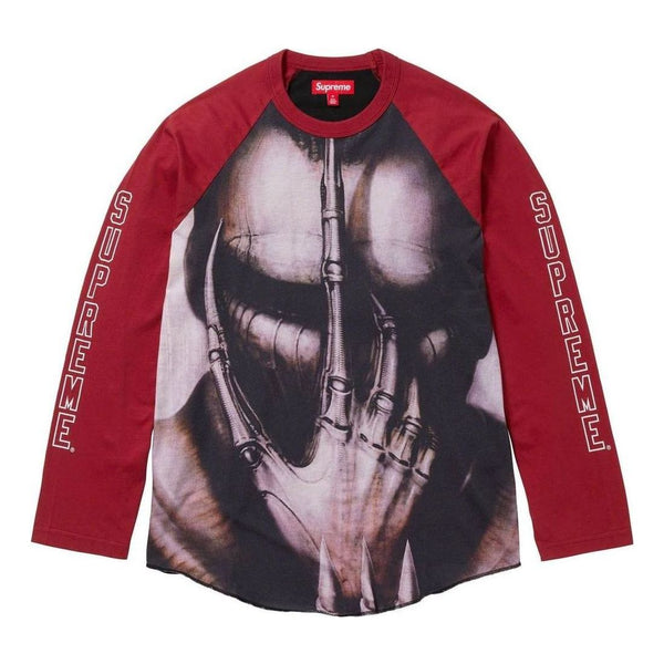 

Футболка x h.r. giger fw23 week8 raglan long sleeve t-shirt 'red' Supreme, красный