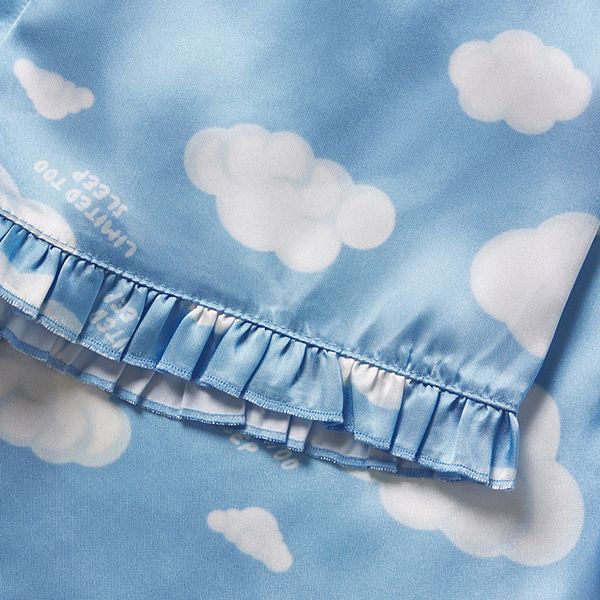 Детская пижама с воротником-стойкой и шортами Limited Too, Blue Clouds — фото 4