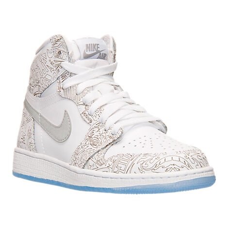 Кроссовки Air Jordan 1 Retro High BG 'Laser', белый — фото 2