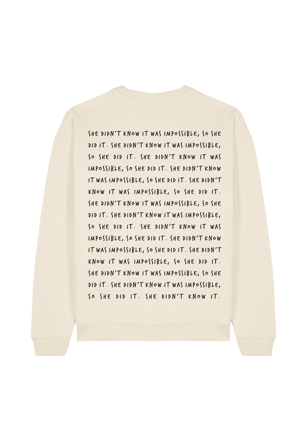 

Толстовка IMPOSSIBLE BACK PRINT UNISEX Mira Paris, кремовый