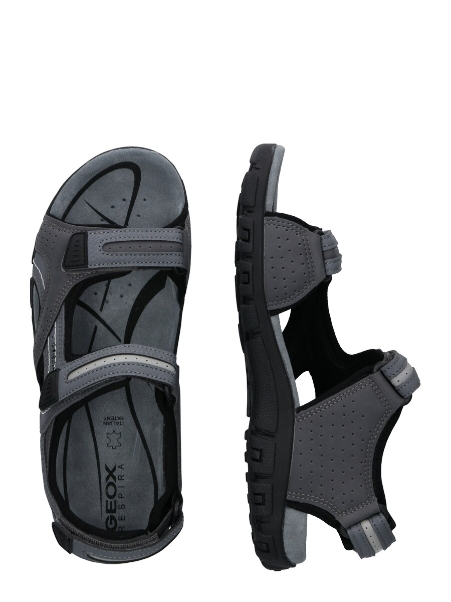 Походные сандалии GEOX Hiking Sandals Strada, цвет anthracite/smoke grey — фото 2