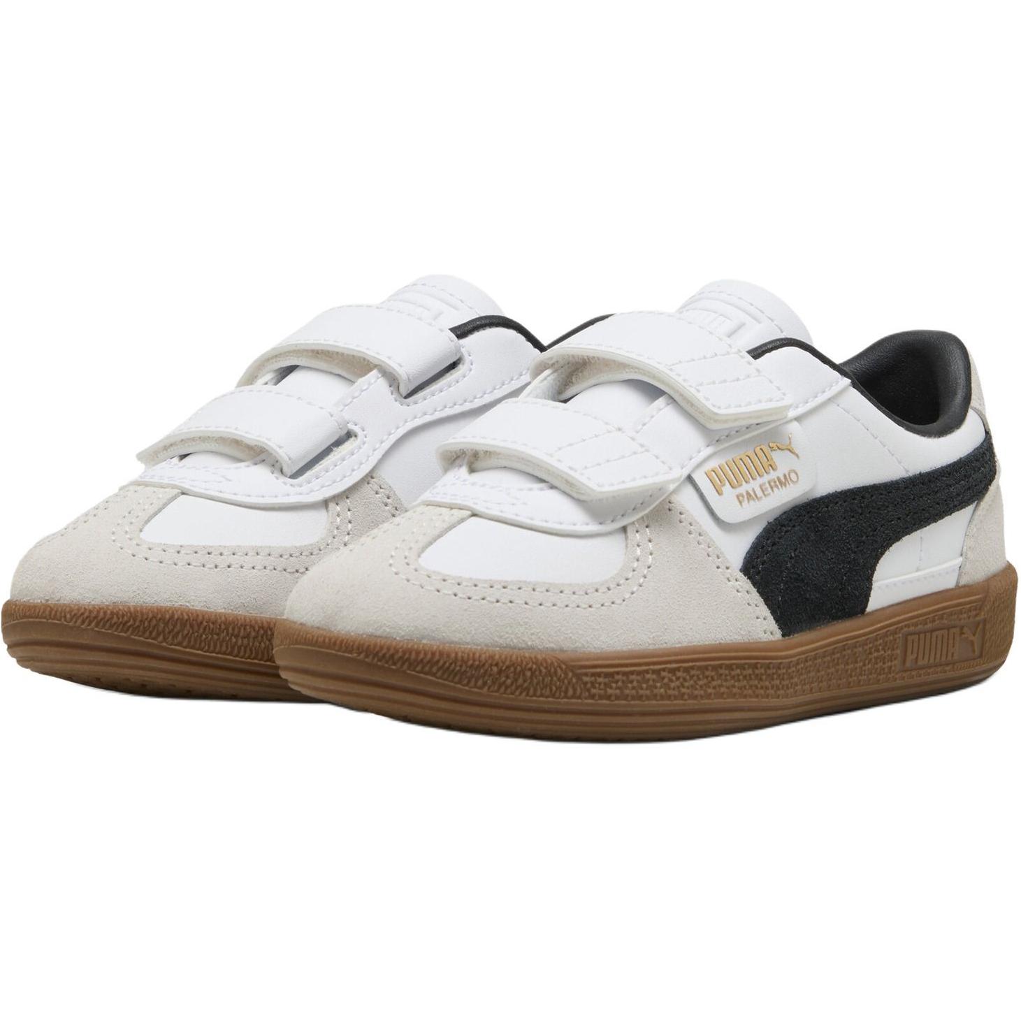 PUMA Палермо лоу топ детские скейтбординг кроссовки white gray kids — фото 3