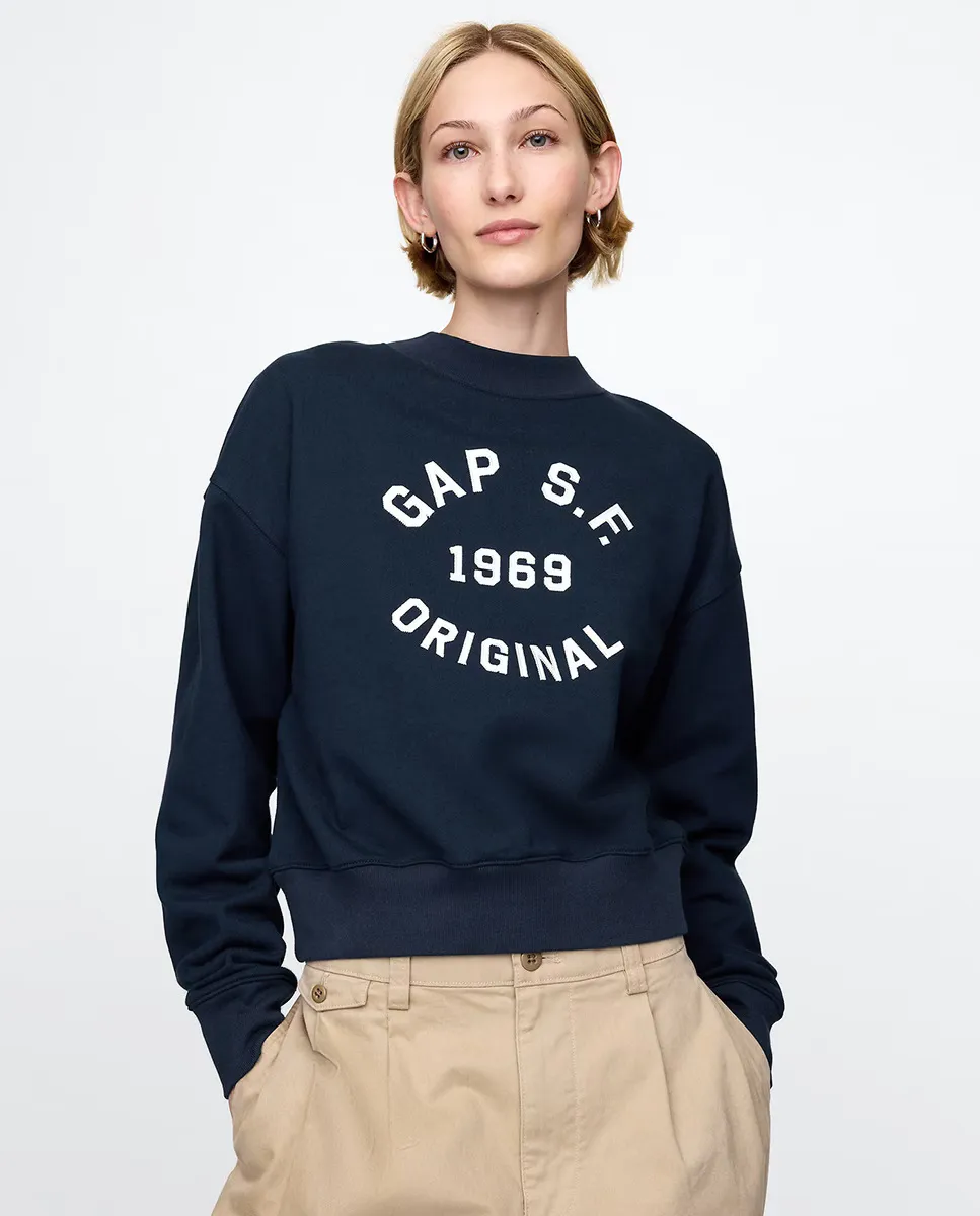 

Женский свитшот с логотипом Gap, темно-синий