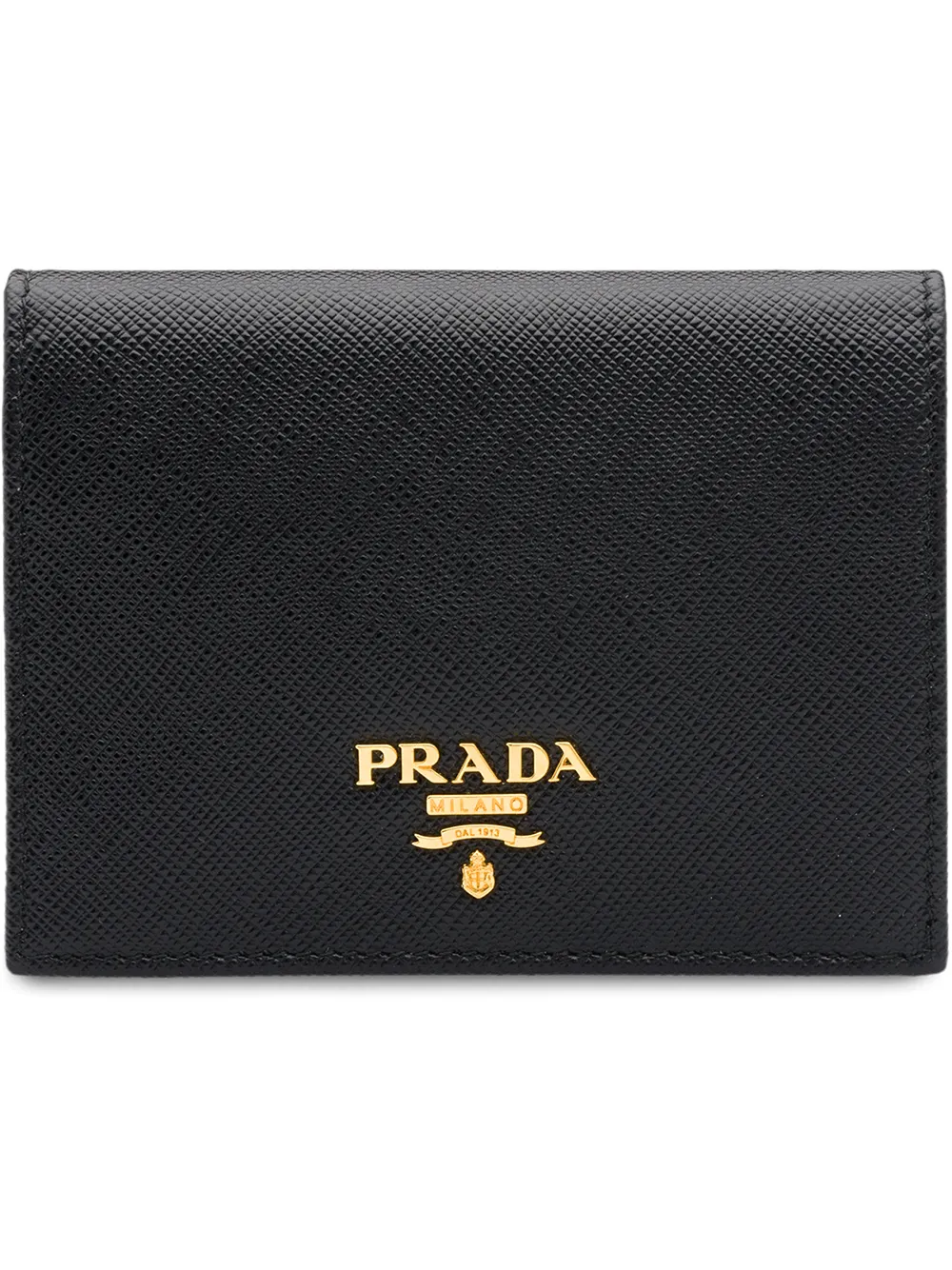 

Складной кошелек с логотипом Prada, черный