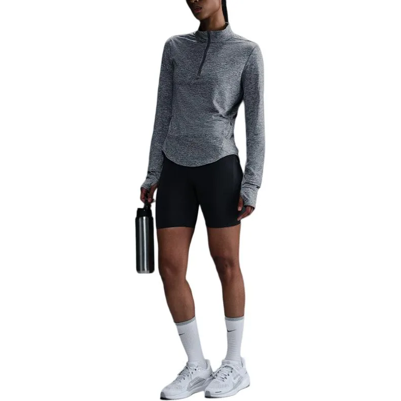 Swift Women's Dri-FIT Uv 1/4-Zip Running Top Nike, серый