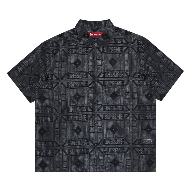 

Рубашка Supreme Tray Jacquard Short-Sleeve Shirt, черный