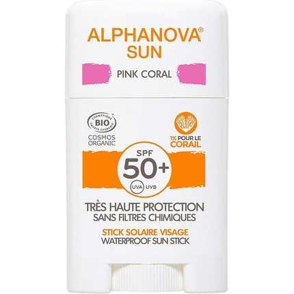 

Солнцезащитная палочка Face Pink Coral SPF50+ Organic 12 г Alphanova Sun