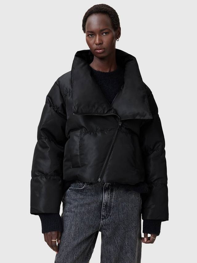 

Пуховик на молнии сбоку от nickol AllSaints, черный