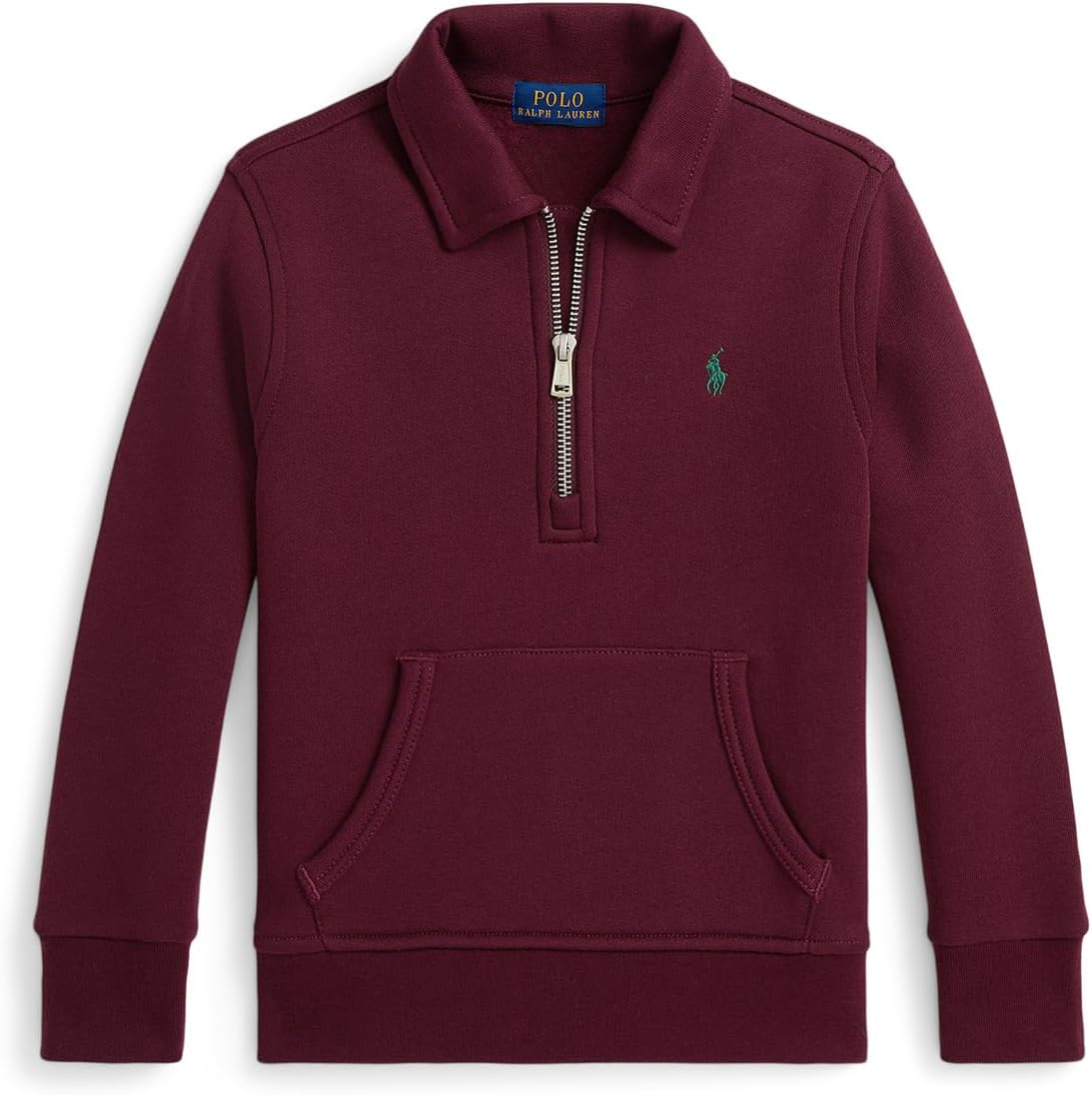 

Пуловер Polo Ralph Lauren Kids Fleece Quarter-Zip Pullover, цвет Classic Wine