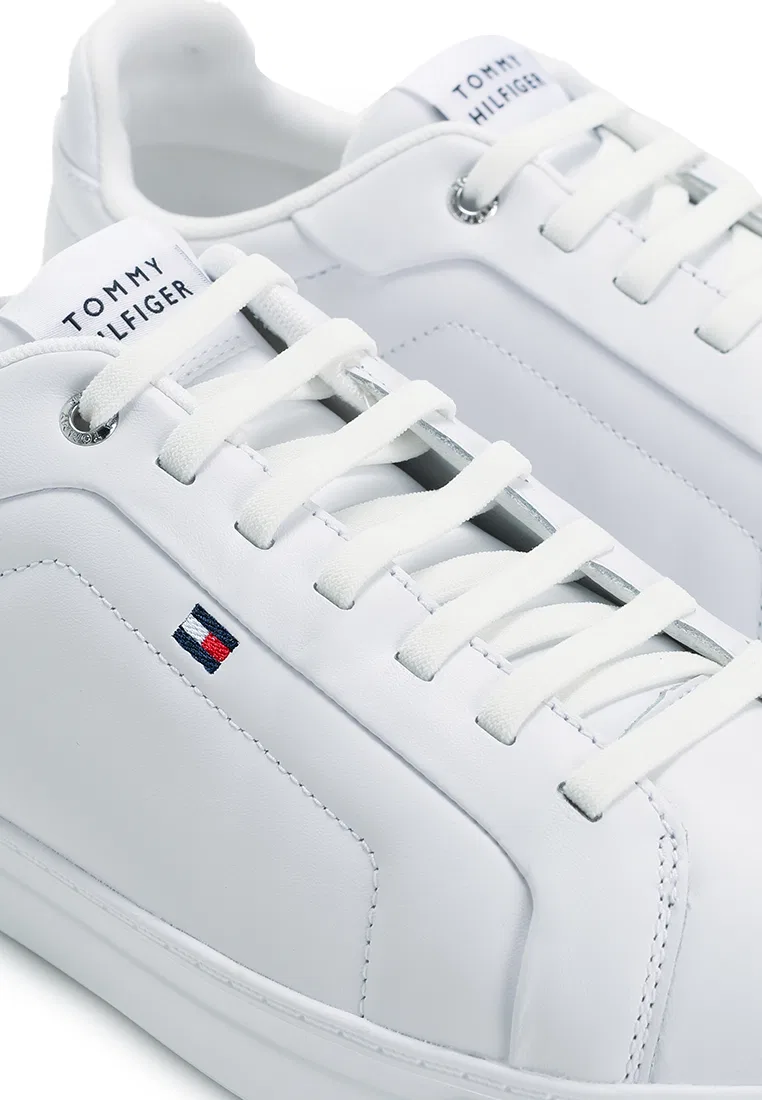 Кроссовки кожаные, Icon Leather Court Trainers, TH Mainline Tommy Hilfiger, белый — фото 4