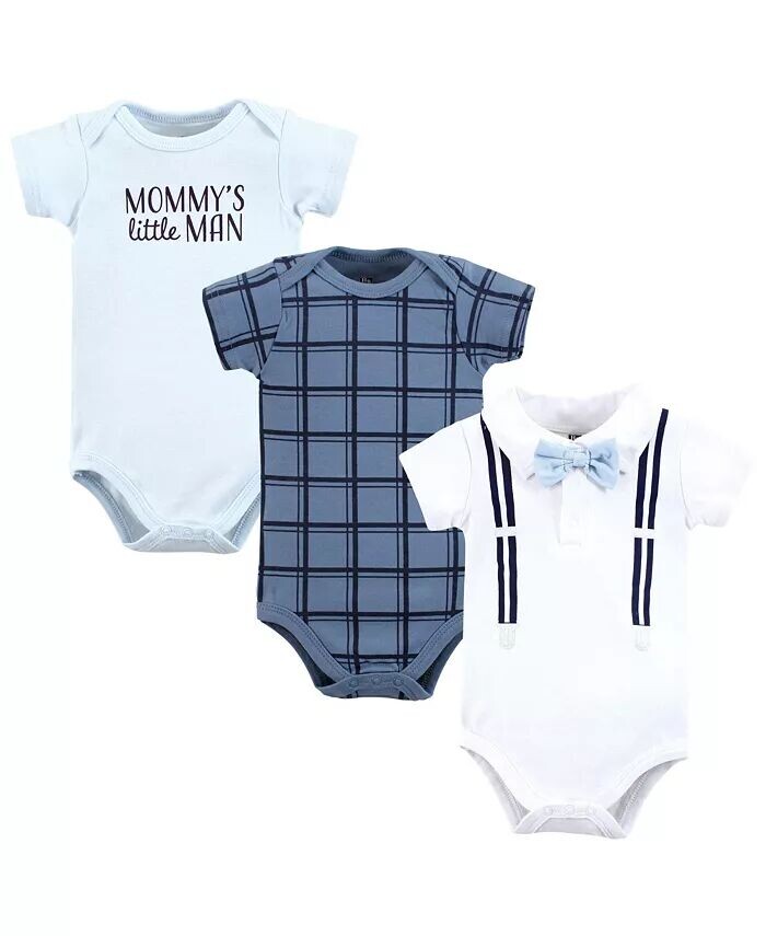 

Хлопковые боди для маленьких мальчиков, футболка-поло Mommys Man Hudson Baby, синий