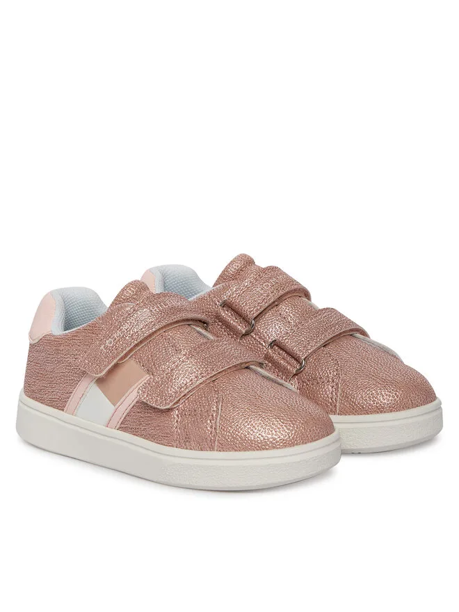 Tommy Hilfiger Кроссовки Flag Low Cut Velcro T1A9-34232-0745302 M розовые — фото 2