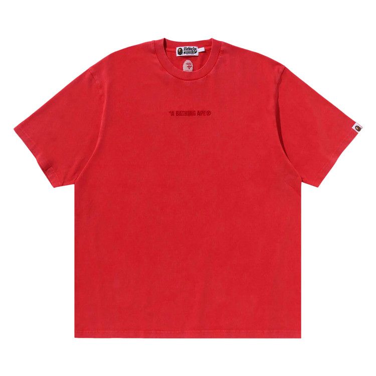 

Футболка BAPE Garment Dye Bathing Ape Logo Relaxed Fit Tee, Red