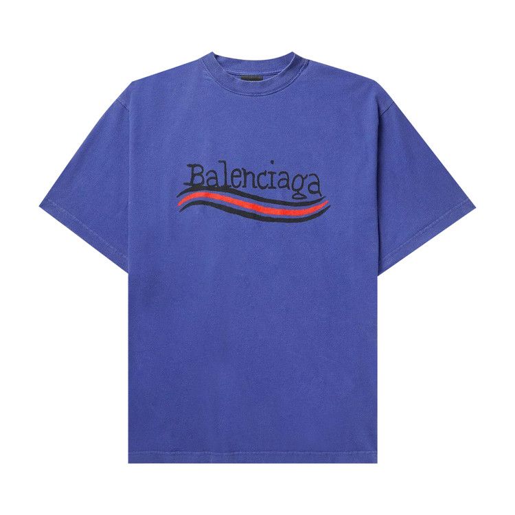 

Футболка Balenciaga Hand Drawn Political Campaign T-Shirt, Blue