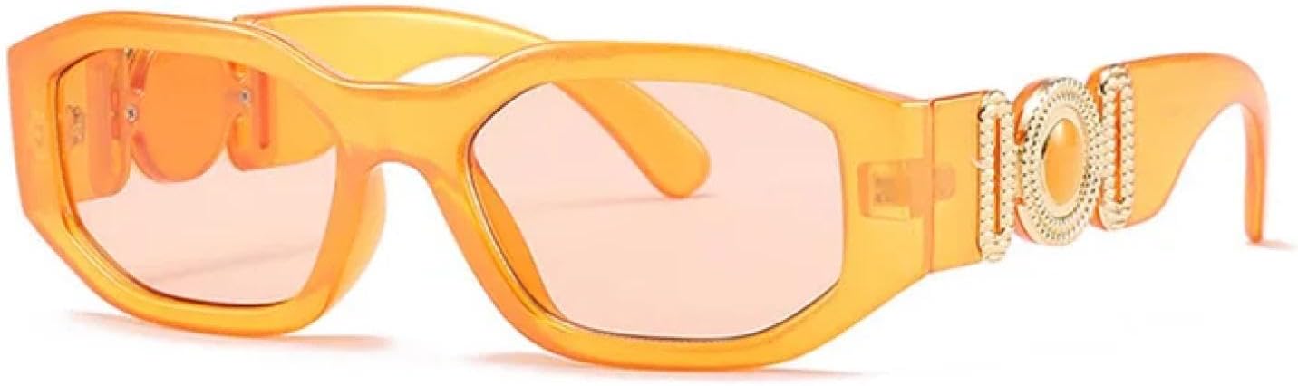 

Модные солнцезащитные очки в крупной квадратной оправе для женщин, в стиле рок, с ромбовидным рисунком, из сплава, с защитой от УФ-излучения UV400, гламурные дужки, винтажные солнцезащитные очки WNCKSQ, 03 Tea